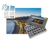 puzzleYOU : Smart Sorted® | Puzzle Photo 1000 pièces « Côte méditerranéenne et Vieille Ville Depuis Les collines du Parc des ruines du château de Nice »