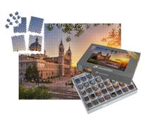 puzzleYOU : Smart Sorted® | Puzzle Photo 1000 pièces « Coucher de Soleil sur la cathédrale Santa Maria la Real de La Almudena à Madrid »