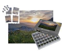 puzzleYOU : Smart Sorted® | Puzzle Photo 1000 pièces « Coucher de Soleil sur Le Mont Taljanka Entre l'Albanie et Le Monténégro »