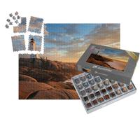 puzzleYOU : Smart Sorted® | Puzzle Photo 1000 pièces « Coucher de Soleil sur Le Phare de Peggy Cove, Nouvelle-Écosse, Canada »