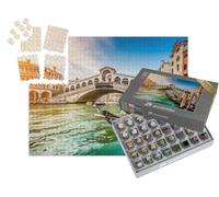 puzzleYOU : Smart Sorted® | Puzzle Photo 1000 pièces « Coucher de Soleil sur Le Pont du Rialto à Venise, Italie »