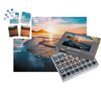 puzzleYOU : Smart Sorted® | Puzzle Photo 1000 pièces « Coucher de Soleil sur Les Douces Vagues de la Plage »