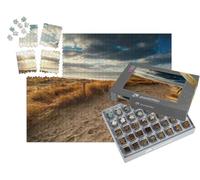 puzzleYOU : Smart Sorted® | Puzzle Photo 1000 pièces « Coucher de Soleil sur Un Chemin de Sable menant à la mer du Nord, Hollande »