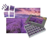 puzzleYOU : Smart Sorted® | Puzzle Photo 1000 pièces « Coucher de Soleil sur Un Magnifique Champ de Lavande »
