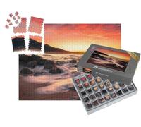 puzzleYOU : Smart Sorted® | Puzzle Photo 1000 pièces « Coucher de Soleil sur Une Baie rocheuse près d'Aregno Plage en Balagne en Corse »