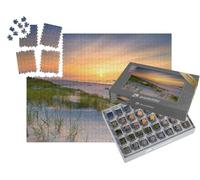 puzzleYOU : Smart Sorted® | Puzzle Photo 1000 pièces « Coucher de Soleil sur Une Plage de la mer Baltique »