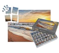 puzzleYOU : Smart Sorted® | Puzzle Photo 1000 pièces « Coucher de Soleil sur Une Plage de la mer Baltique en Pologne »