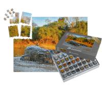 puzzleYOU : Smart Sorted® | Puzzle Photo 1000 pièces « Crocodile au Bord d'une rivière, Bolivie »