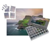 puzzleYOU : Smart Sorted® | Puzzle Photo 1000 pièces « dans la rivière : Fantastique Chute d'eau de Gasadalur avec Exposition Longue durée »