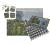 puzzleYOU : Smart Sorted® | Puzzle Photo 1000 pièces « dans Le Style Artistique de Claude Monet - Temple Pura Luhur Uluwatu, Bali, Indonésie »