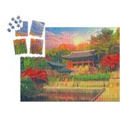 puzzleYOU : Smart Sorted® | Puzzle Photo 1000 pièces « dans Le Style Artistique de Franz Marc - Automne au Palais Changdeokgung à Séoul Corée du Sud »