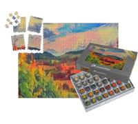 puzzleYOU : Smart Sorted® | Puzzle Photo 1000 pièces « dans Le Style Artistique de Franz Marc - vignobles près de Heilbronn, Allemagne »