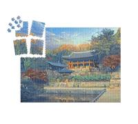 puzzleYOU : Smart Sorted® | Puzzle Photo 1000 pièces « dans Le Style de Paul-Cezanne - Automne au Palais Changdeokgung à Séoul Corée du Sud »