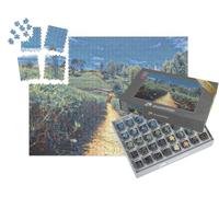 puzzleYOU : Smart Sorted® | Puzzle Photo 1000 pièces « dans Le Style de Paul-Cezanne - plantations de thé et Usine au Sri Lanka »