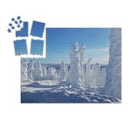 puzzleYOU : Smart Sorted® | Puzzle Photo 1000 pièces « des forêts d'arbres enneigés inhabituelles dans la région Polaire »