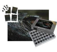 puzzleYOU : Smart Sorted® | Puzzle Photo 1000 pièces « Détail de l'œil d'un Petit Crocodile sud-américain, Brésil »