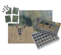 puzzleYOU : Smart Sorted® | Puzzle Photo 1000 pièces « Deux chevreuils dans Un Champ de céréales »