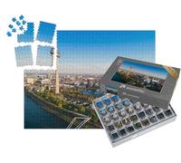 puzzleYOU : Smart Sorted® | Puzzle Photo 1000 pièces « Düsseldorf Vue d'en Haut, Allemagne »