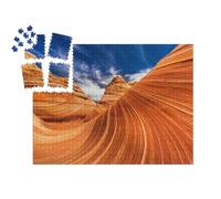 puzzleYOU : Smart Sorted® | Puzzle Photo 1000 pièces « Dunes de Sable pétrifiées, connues sous Le nom de Vague près de la frontière Entre l'Utah et l'Arizona »