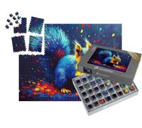 puzzleYOU : Smart Sorted® | Puzzle Photo 1000 pièces « Écureuil irisé sur Le carrousel de Couleurs »