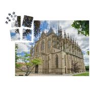 puzzleYOU : Smart Sorted® | Puzzle Photo 1000 pièces « Église catholique Romaine Sainte-Barbe dans la Ville de Kutna Hora, République tchèque »