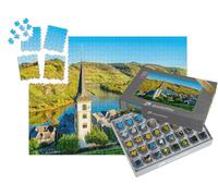 puzzleYOU : Smart Sorted® | Puzzle Photo 1000 pièces « Église Saint-Laurent à la Boucle de la Moselle, Bremm, Rhénanie-Palatinat, Allemagne »
