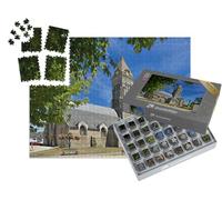 puzzleYOU : Smart Sorted® | Puzzle Photo 1000 pièces « Église sous Les Arbres à Noirmoutier en l'Ile dans Les Pays de la Loire, région de l'ouest de la France »