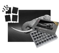 puzzleYOU : Smart Sorted® | Puzzle Photo 1000 pièces « Eléphant mâle Buvant de l'eau, Noir et Blanc »