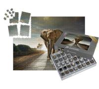 puzzleYOU : Smart Sorted® | Puzzle Photo 1000 pièces « Eléphant sur Une Route »