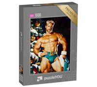 puzzleYOU : Smart Sorted® | Puzzle Photo 1000 pièces « Embrasse-Moi, Petit Assistant Sexy du Père Noël »