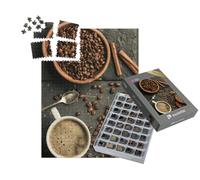 puzzleYOU : Smart Sorted® | Puzzle Photo 1000 pièces « Ensemble de Grains de café torréfiés, de café et de Biscuits »