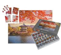puzzleYOU : Smart Sorted® | Puzzle Photo 1000 pièces « Érables Rouges au Palais de Gyeongbokgung, Séoul »