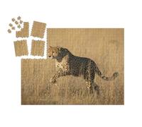 puzzleYOU : Smart Sorted® | Puzzle Photo 1000 pièces « Étude d'un guépard bondissant à Savuti, Botswana »