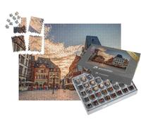 puzzleYOU : Smart Sorted® | Puzzle Photo 1000 pièces « Façades de Maisons historiques sur Le marché Principal de Trèves, Rhénanie-Palatinat, Allemagne »