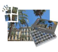 puzzleYOU : Smart Sorted® | Puzzle Photo 1000 pièces « Façades victoriennes et Rue des Palmiers à Hyères Les Palmiers France »