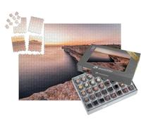 puzzleYOU : Smart Sorted® | Puzzle Photo 1000 pièces « Falaises de Ta Cenc au Coucher du Soleil, Malte »