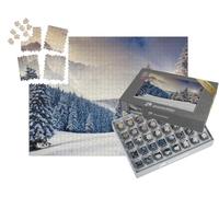 puzzleYOU : Smart Sorted® | Puzzle Photo 1000 pièces « Fantastique Paysage Hivernal en soirée »