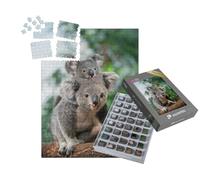 puzzleYOU : Smart Sorted® | Puzzle Photo 1000 pièces « Femme Koala avec Son Petit sur Le Dos »