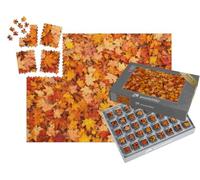 puzzleYOU : Smart Sorted® | Puzzle Photo 1000 pièces « Feuilles d'automne Rouges et Oranges »