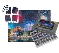 puzzleYOU : Smart Sorted® | Puzzle Photo 1000 pièces « Feux d'artifice au-Dessus de Sainte-Sophie à Istanbul, Turquie »
