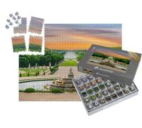 puzzleYOU : Smart Sorted® | Puzzle Photo 1000 pièces « Fontaine de Latone et Paysage du Parc de Versailles au Coucher du Soleil, Banlieue de Paris, France »