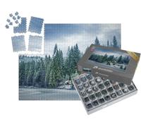 puzzleYOU : Smart Sorted® | Puzzle Photo 1000 pièces « Forêt d'hiver dans Les Carpates au lac Vito »