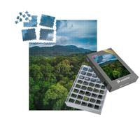 puzzleYOU : Smart Sorted® | Puzzle Photo 1000 pièces « Forêt Tropicale Humide avec collines verdoyantes »