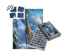 puzzleYOU : Smart Sorted® | Puzzle Photo 1000 pièces « Girafe Errant dans Les hauteurs glacées »