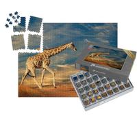 puzzleYOU : Smart Sorted® | Puzzle Photo 1000 pièces « Girafe sur Une Dune de Sable en Afrique du Sud »