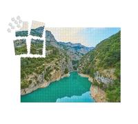 puzzleYOU : Smart Sorted® | Puzzle Photo 1000 pièces « Gorges du Verdon au lac de Saint-Croix en Provence dans Le sud de la France »