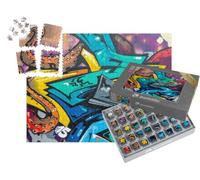 puzzleYOU : Smart Sorted® | Puzzle Photo 1000 pièces « Graffiti avec des éléments de Pieuvre »