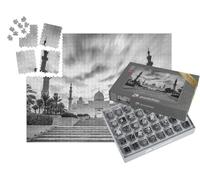 puzzleYOU : Smart Sorted® | Puzzle Photo 1000 pièces « Grande mosquée Sheikh Zayed en Noir et Blanc, Abu Dhabi, Émirats Arabes Unis »