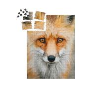 puzzleYOU : Smart Sorted® | Puzzle Photo 1000 pièces « Gros Plan : Petit Renard Sauvage attentif »
