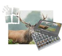 puzzleYOU : Smart Sorted® | Puzzle Photo 1000 pièces « Gros Plan sur Un cerf Rouge »